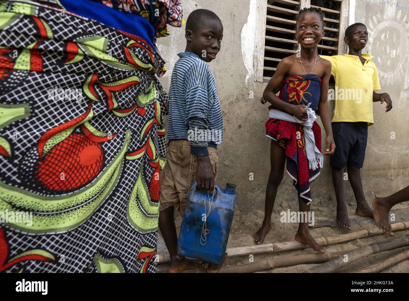 Benin, Cotonou, la città galleggiante di Ganvie, dispensario Foto Stock