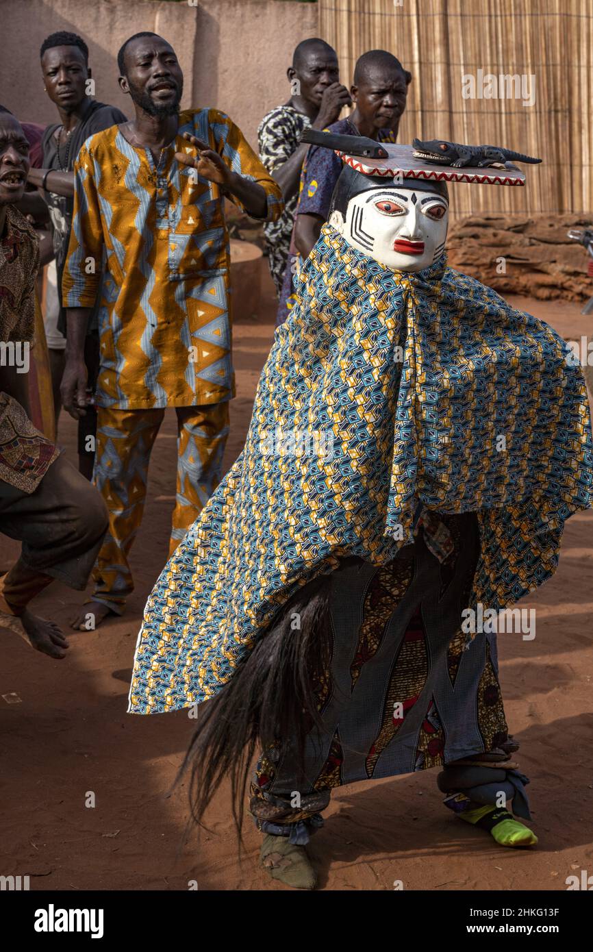 Benin, Tan, il ballo di Guelede è elencato come Patrimonio Mondiale dell'Umanità dall'UNESCO Foto Stock