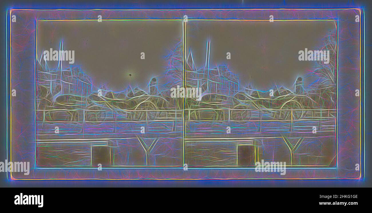 Ispirato dalla regina Wilhelmina e dal principe Enrico in una carrozza aperta, Olanda, 1901 - 1910, altezza 88 mm x larghezza 180 mm, reinventato da Artotop. L'arte classica reinventata con un tocco moderno. Design di calda e allegra luminosità e di raggi di luce. La fotografia si ispira al surrealismo e al futurismo, abbracciando l'energia dinamica della tecnologia moderna, del movimento, della velocità e rivoluzionando la cultura Foto Stock