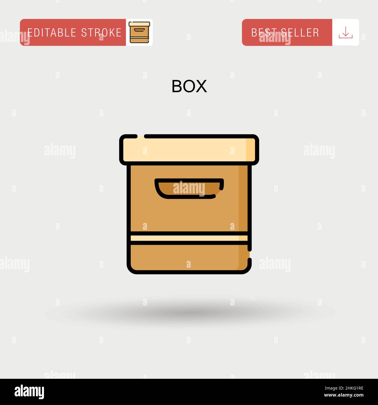 Icona vettoriale semplice box. Illustrazione Vettoriale