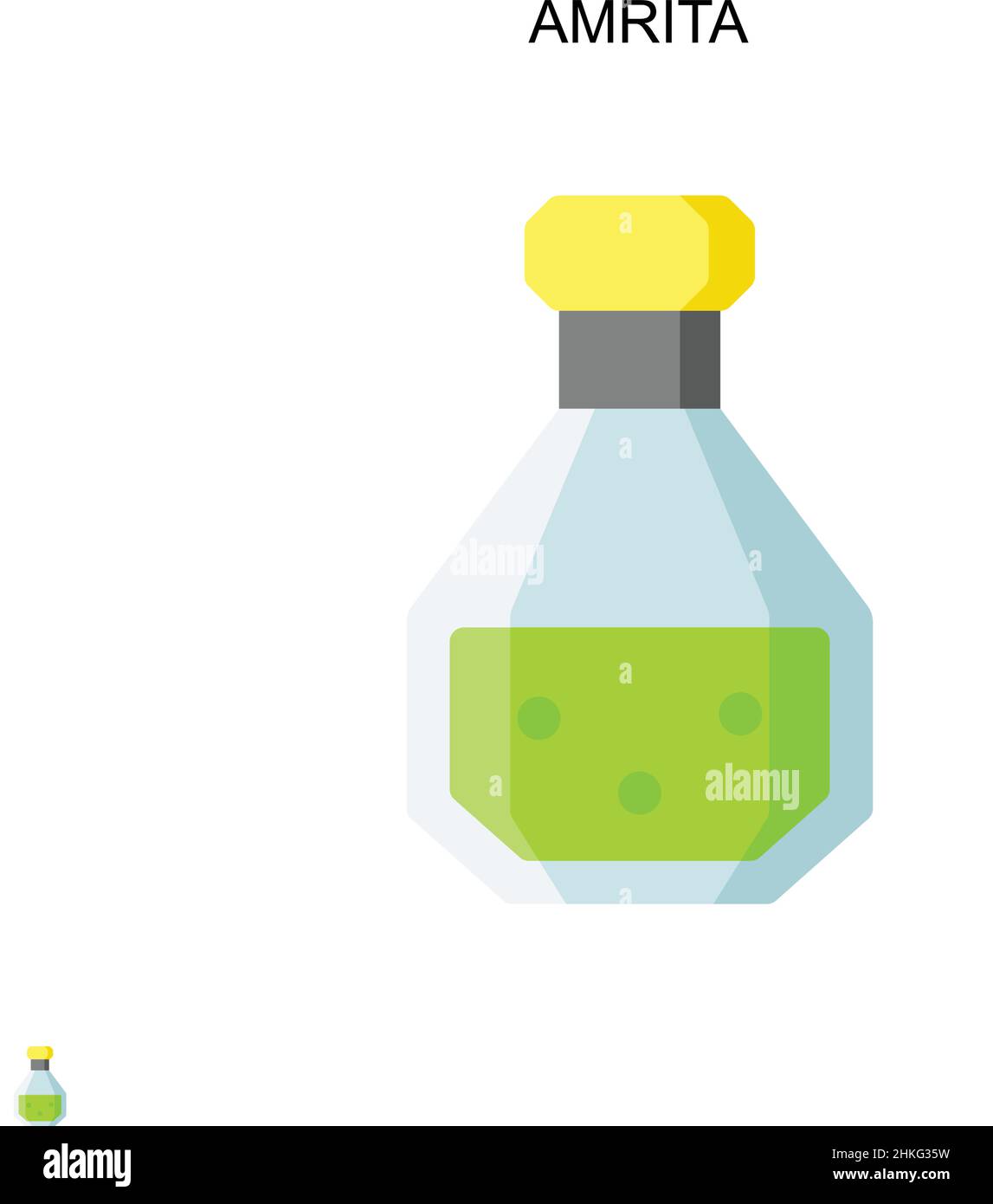 Icona vettore semplice Amrita. Modello di disegno del simbolo di illustrazione per l'elemento dell'interfaccia utente mobile Web. Illustrazione Vettoriale