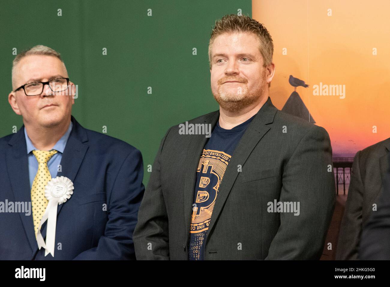Graham Moore & Christopher Anderson alla verifica e scrutinio per il Southend West con elezione il 3 febbraio 2022. Candidati Foto Stock