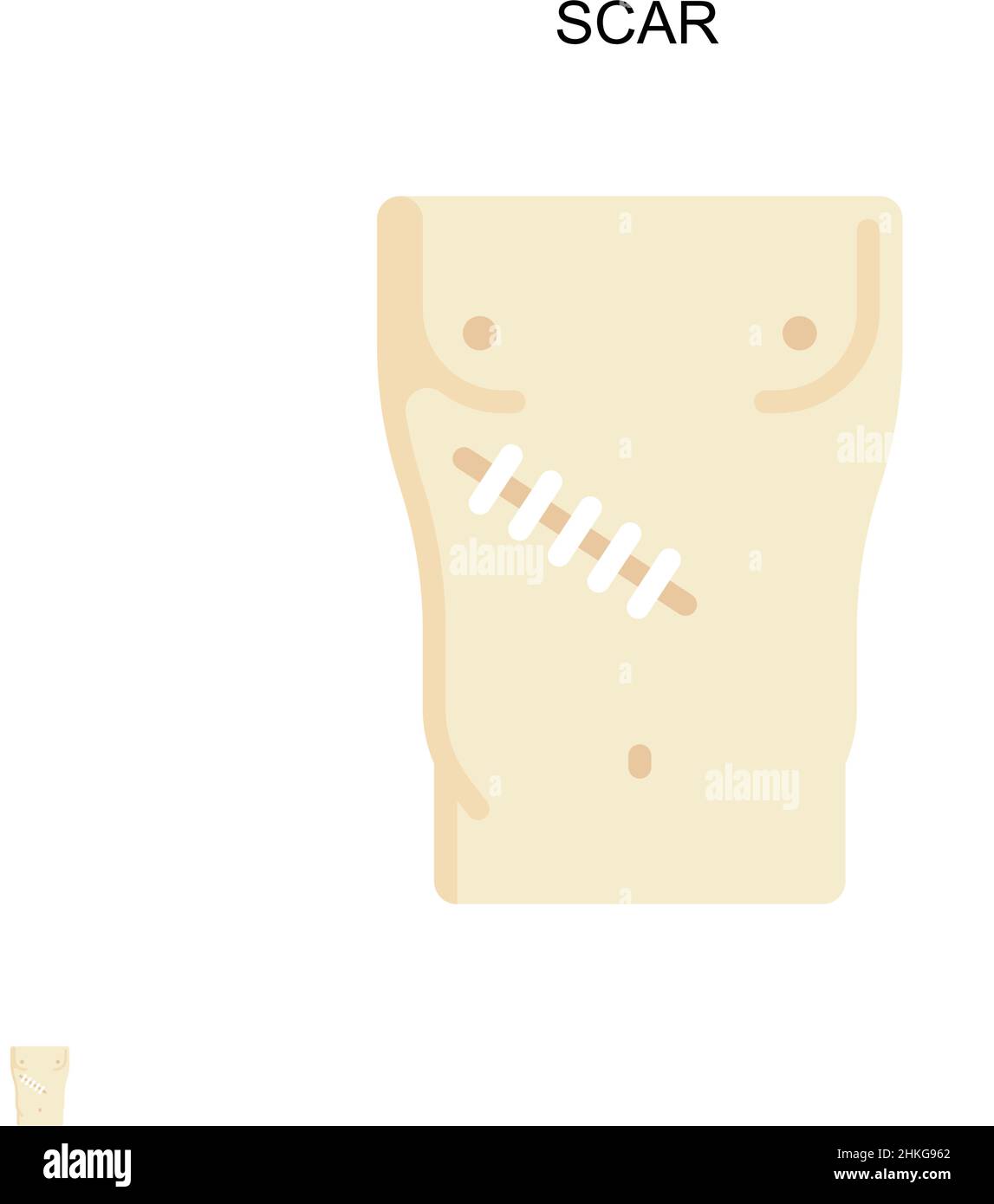 Icona SCAR Simple Vector. Modello di disegno del simbolo di illustrazione per l'elemento dell'interfaccia utente mobile Web. Illustrazione Vettoriale