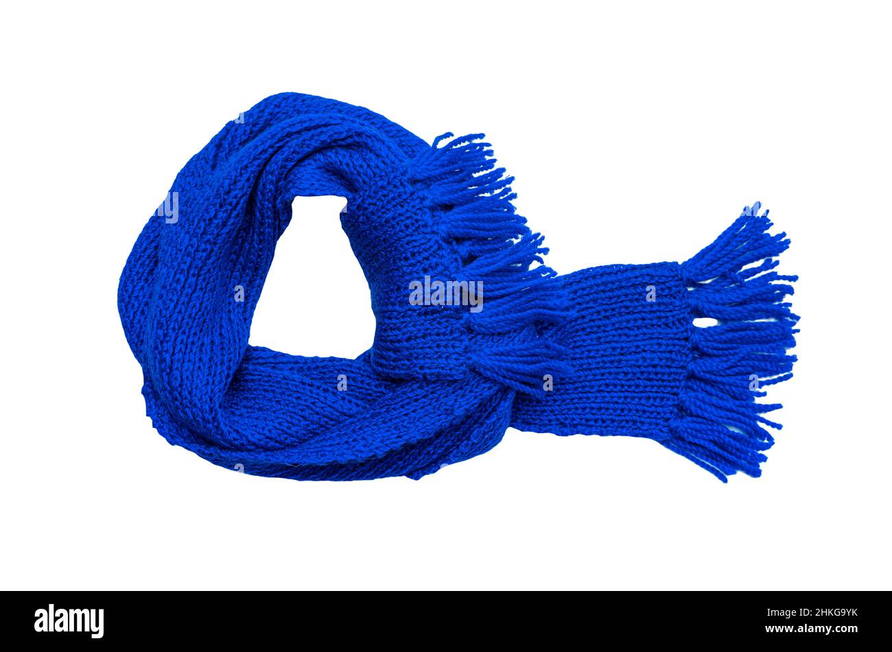 Una sciarpa invernale calda è collegata in modo interessante. Foto Stock