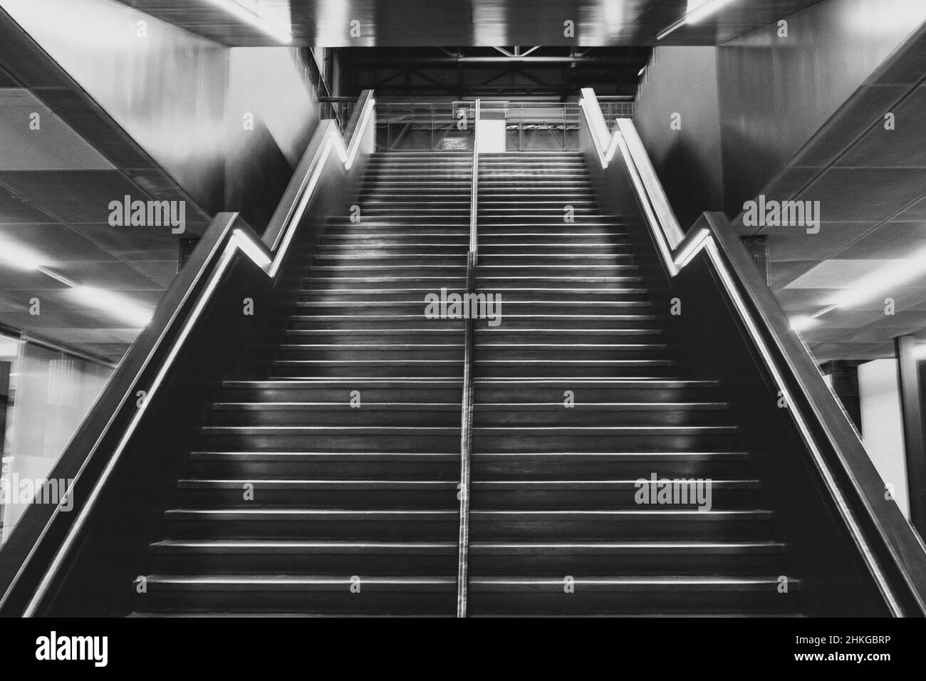 Una scala d'acciaio al Tate Modern London Foto Stock