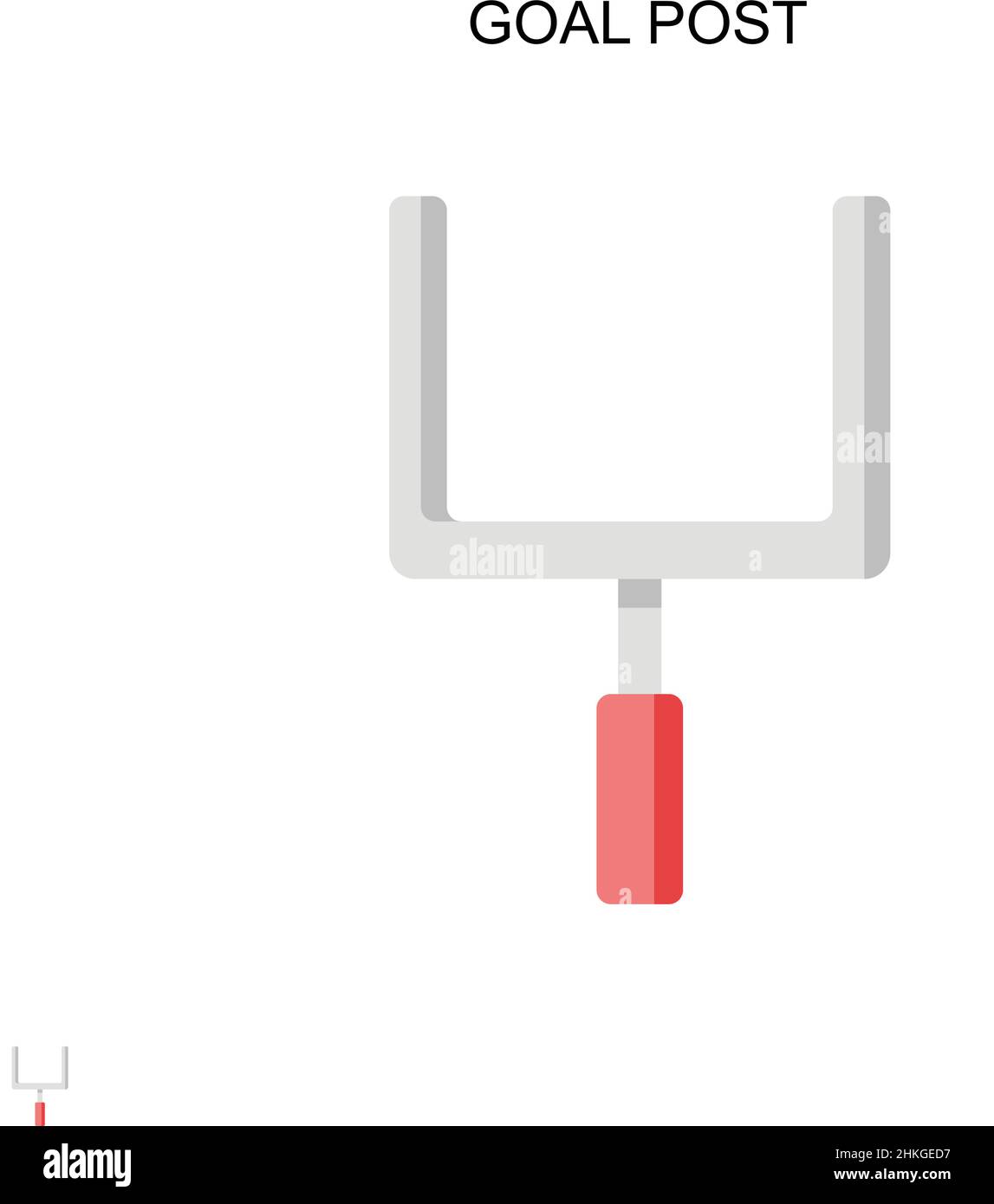 Icona vettore semplice post obiettivo. Modello di disegno del simbolo di illustrazione per l'elemento dell'interfaccia utente mobile Web. Illustrazione Vettoriale