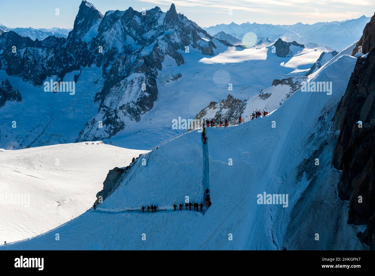 Aiguille Du Mid Foto Stock