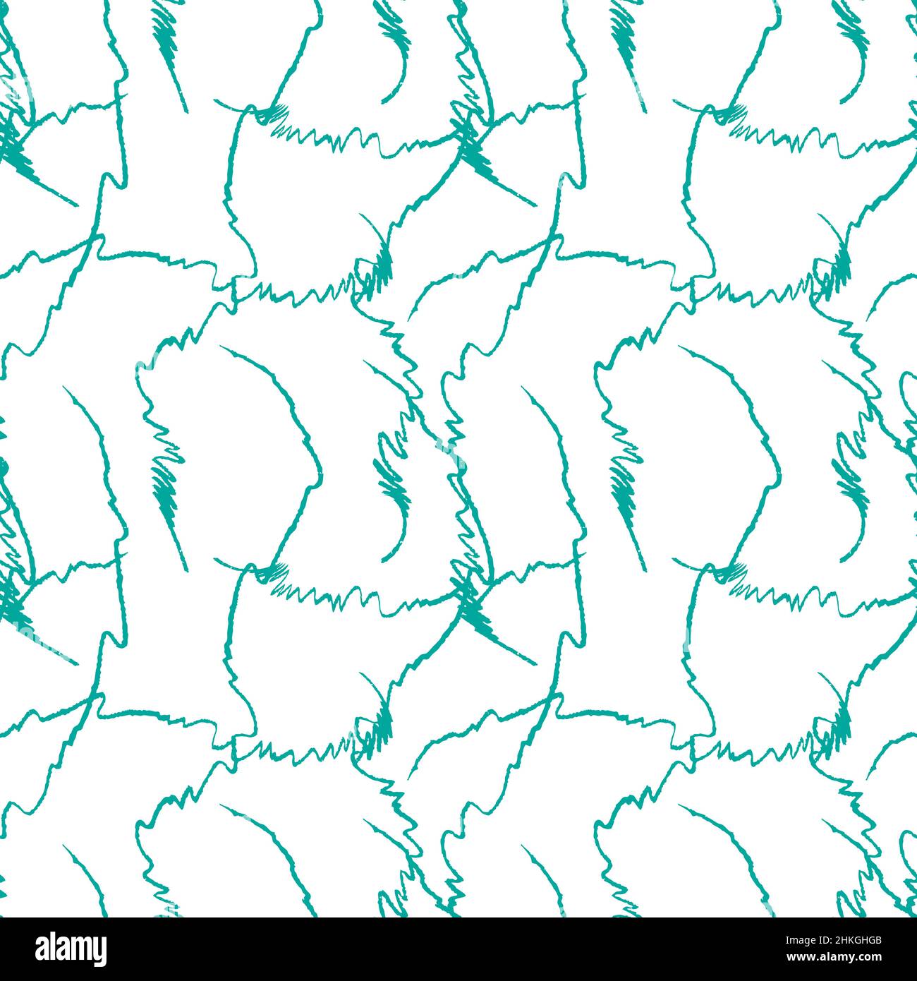 Ripetizione senza giunture con linee tracciate a mano. Illustrazione vettoriale. Astratto sfondo semplice senza giunture Illustrazione Vettoriale