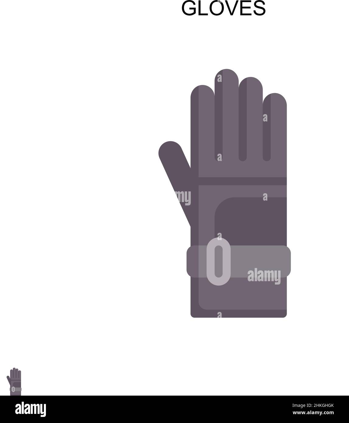 Guanti semplice icona vettoriale. Modello di disegno del simbolo di illustrazione per l'elemento dell'interfaccia utente mobile Web. Illustrazione Vettoriale