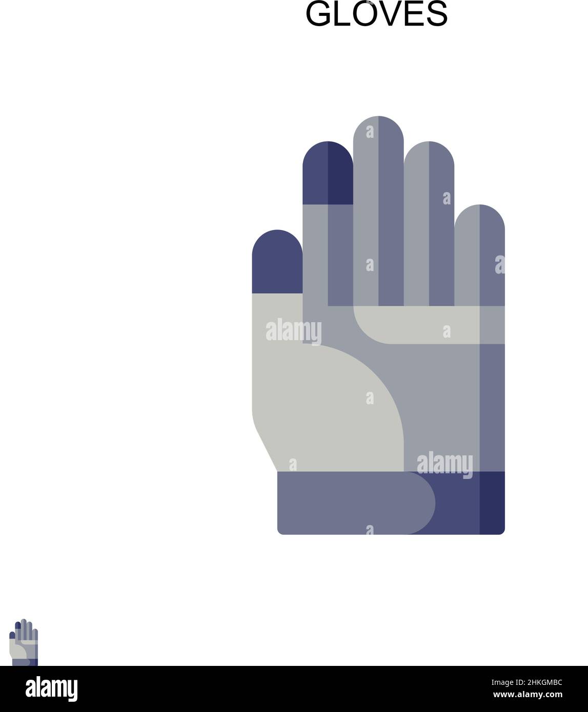 Guanti semplice icona vettoriale. Modello di disegno del simbolo di illustrazione per l'elemento dell'interfaccia utente mobile Web. Illustrazione Vettoriale