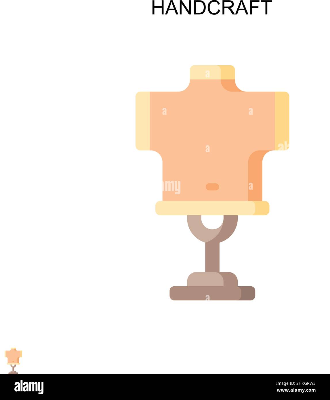 Icona vettoriale semplice di Handcraft. Modello di disegno del simbolo di illustrazione per l'elemento dell'interfaccia utente mobile Web. Illustrazione Vettoriale