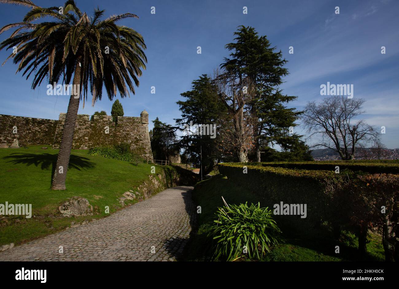 Castro parco giardino a Vigo Foto Stock