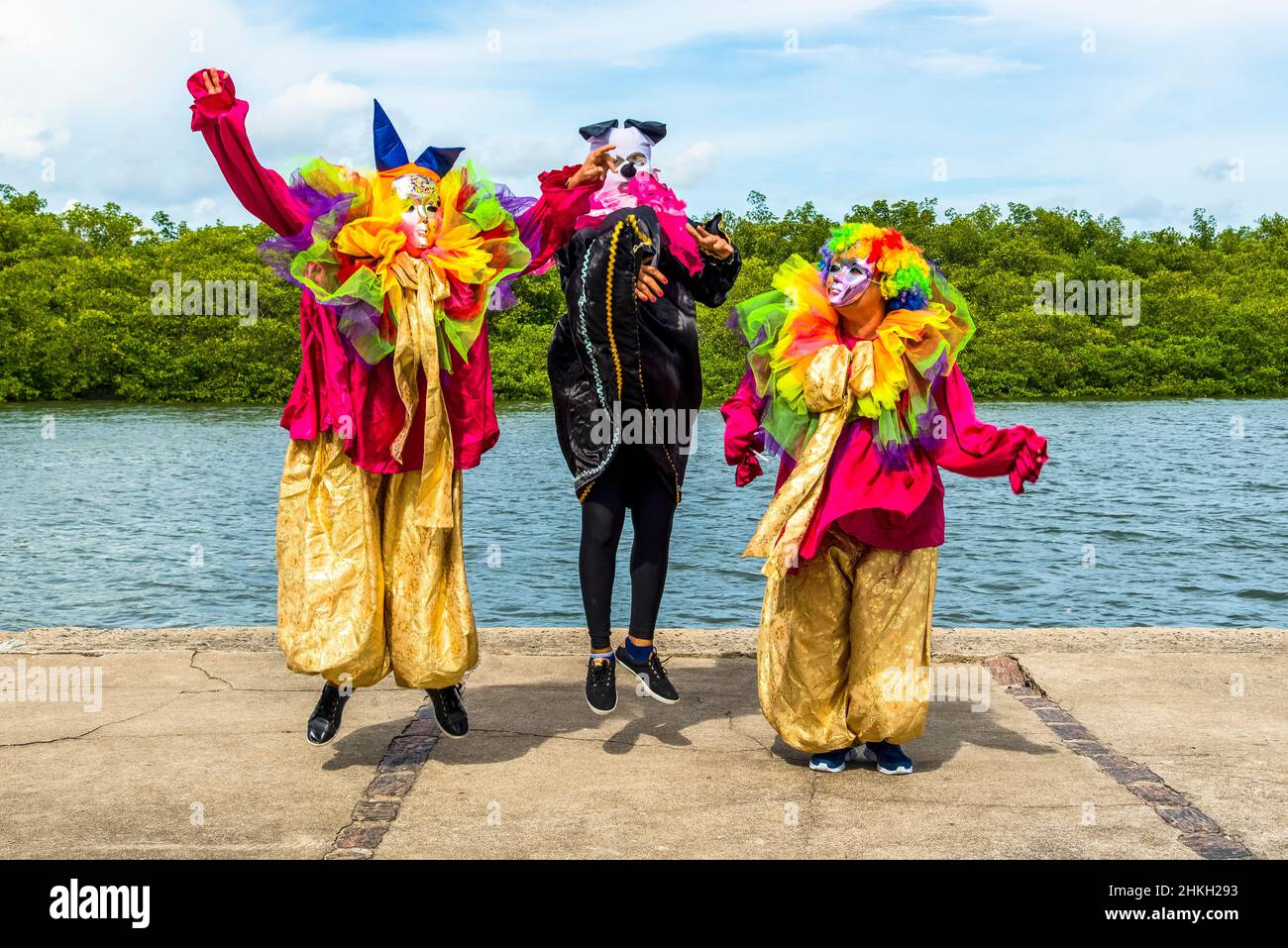 Il Carnevale di Maragojipe è un tradizionale festival di carnevale popolare, che si svolge ogni anno in città Foto Stock