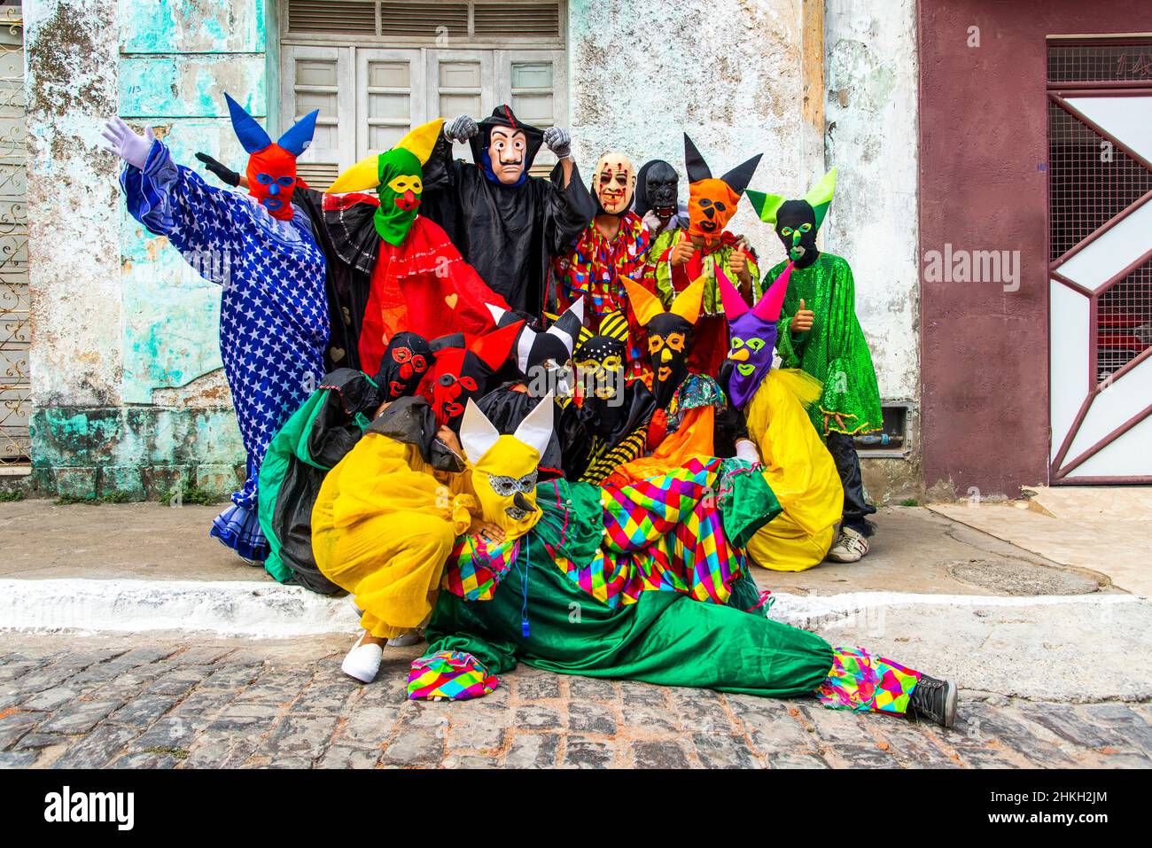 Il Carnevale di Maragojipe è un tradizionale festival di carnevale popolare, che si svolge ogni anno in città Foto Stock