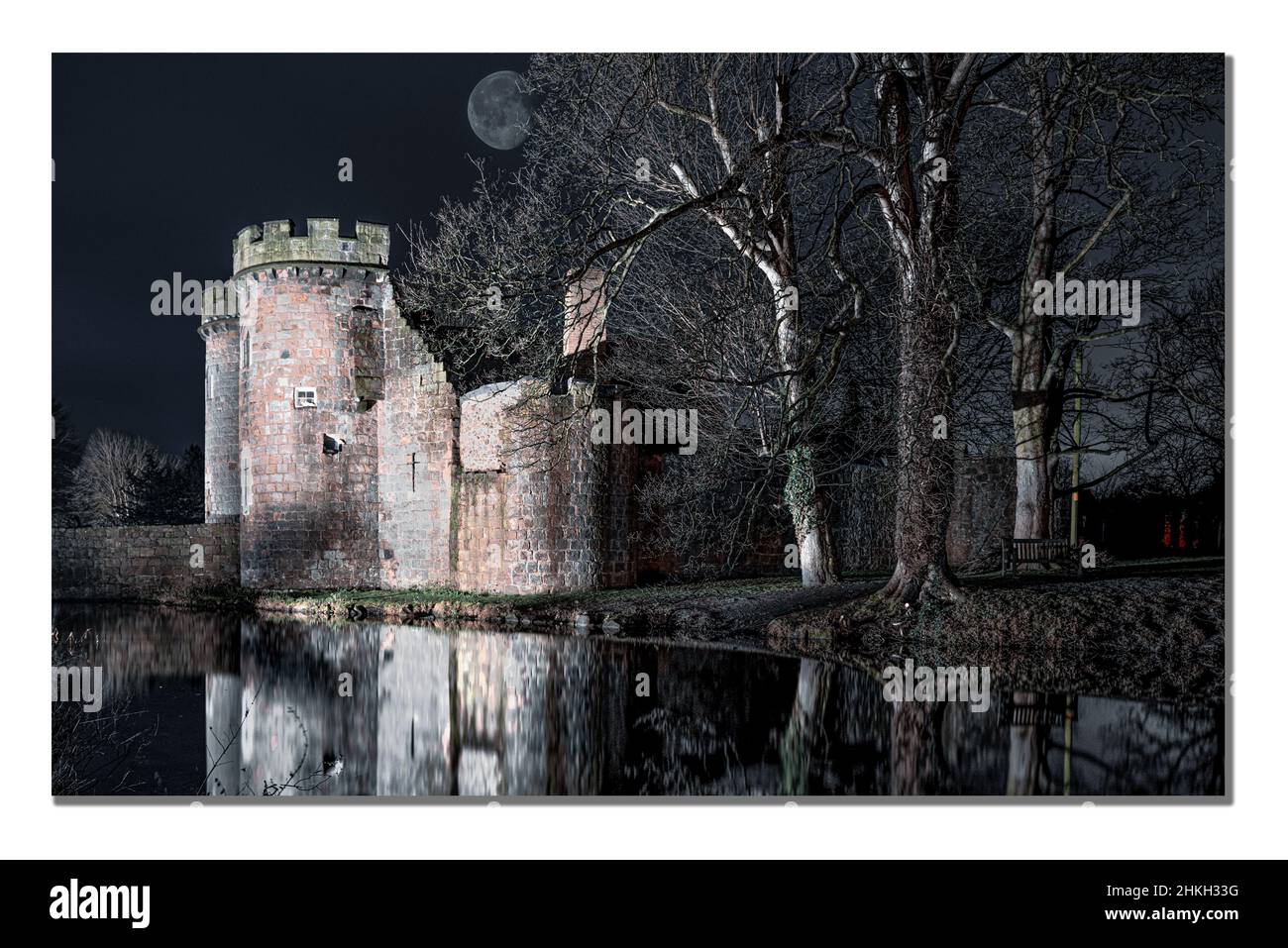 Whittington castle Foto Stock
