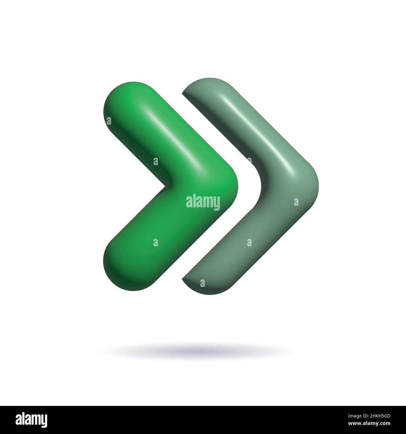 3D freccia vettoriale per la progettazione Web e UI. Vettore Illustrazione Vettoriale