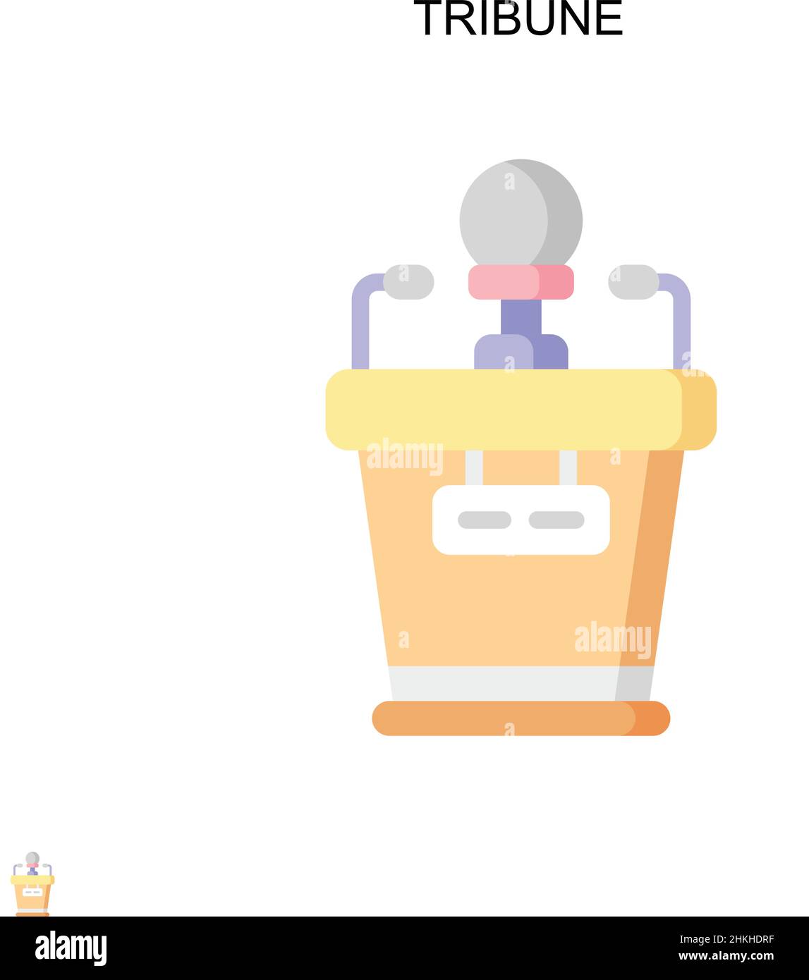 Icona Tribune Simple Vector. Modello di disegno del simbolo di illustrazione per l'elemento dell'interfaccia utente mobile Web. Illustrazione Vettoriale