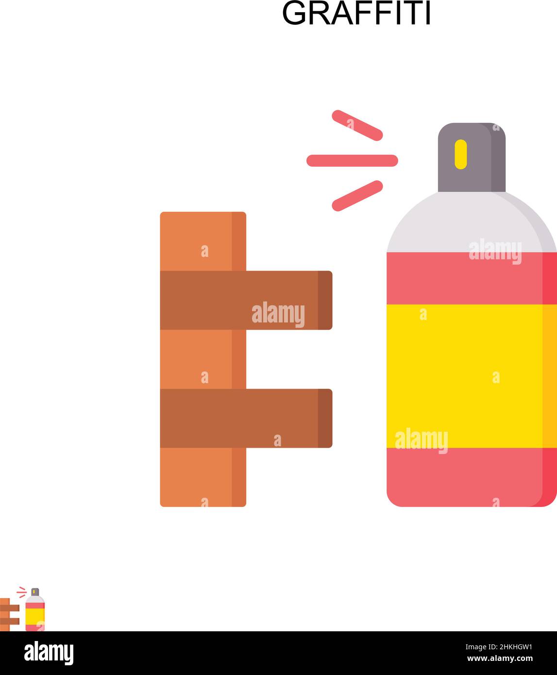 Icona Graffiti Simple Vector. Modello di disegno del simbolo di illustrazione per l'elemento dell'interfaccia utente mobile Web. Illustrazione Vettoriale