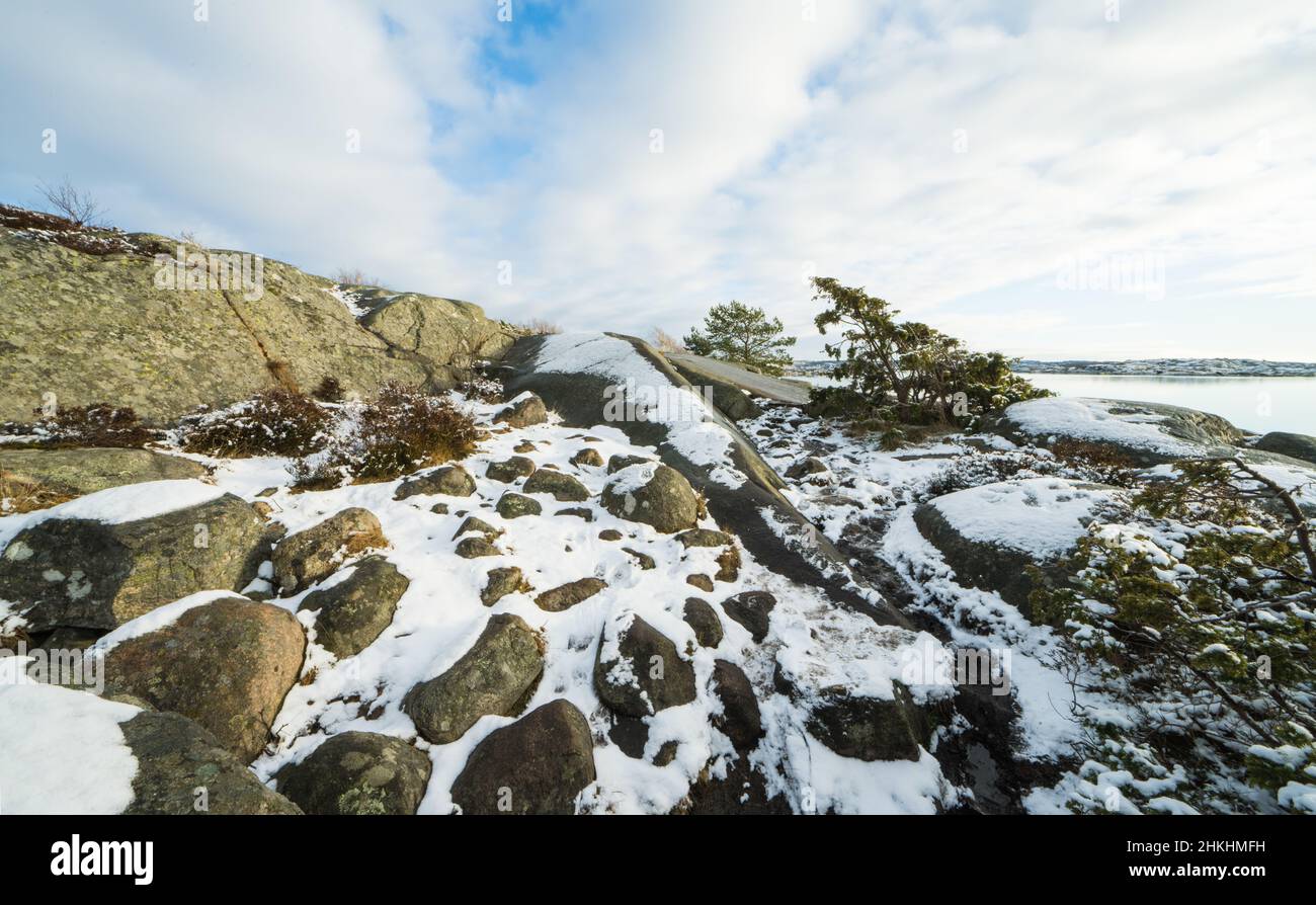 L'isola di Amund è una riserva naturale sulla costa occidentale svedese Foto Stock