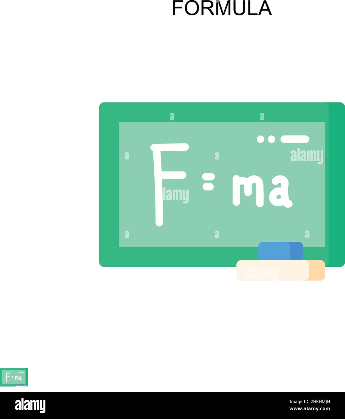 Icona vettore formula semplice. Modello di disegno del simbolo di illustrazione per l'elemento dell'interfaccia utente mobile Web. Illustrazione Vettoriale