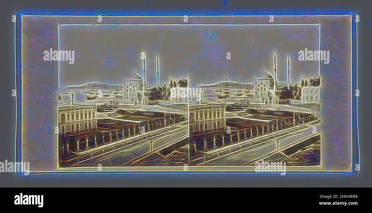 Ispirato da Dolmabahemosque in Besiktas, Costantinopoli, Sainte-Sophie, vue pry de la Place de l'at-Meitan, à Costantinopoli, nonostante il titolo originale, questa non è una fotografia dell'Aya Sophia, ma della più piccola Dolmabahemosque., Johann Heinrigs, Costantinopel, Colonia, 1857, 1863 - Colonia, Carta, reinventata da Artotop. L'arte classica reinventata con un tocco moderno. Design di calda e allegra luminosità e di raggi di luce. La fotografia si ispira al surrealismo e al futurismo, abbracciando l'energia dinamica della tecnologia moderna, del movimento, della velocità e rivoluzionando la cultura Foto Stock