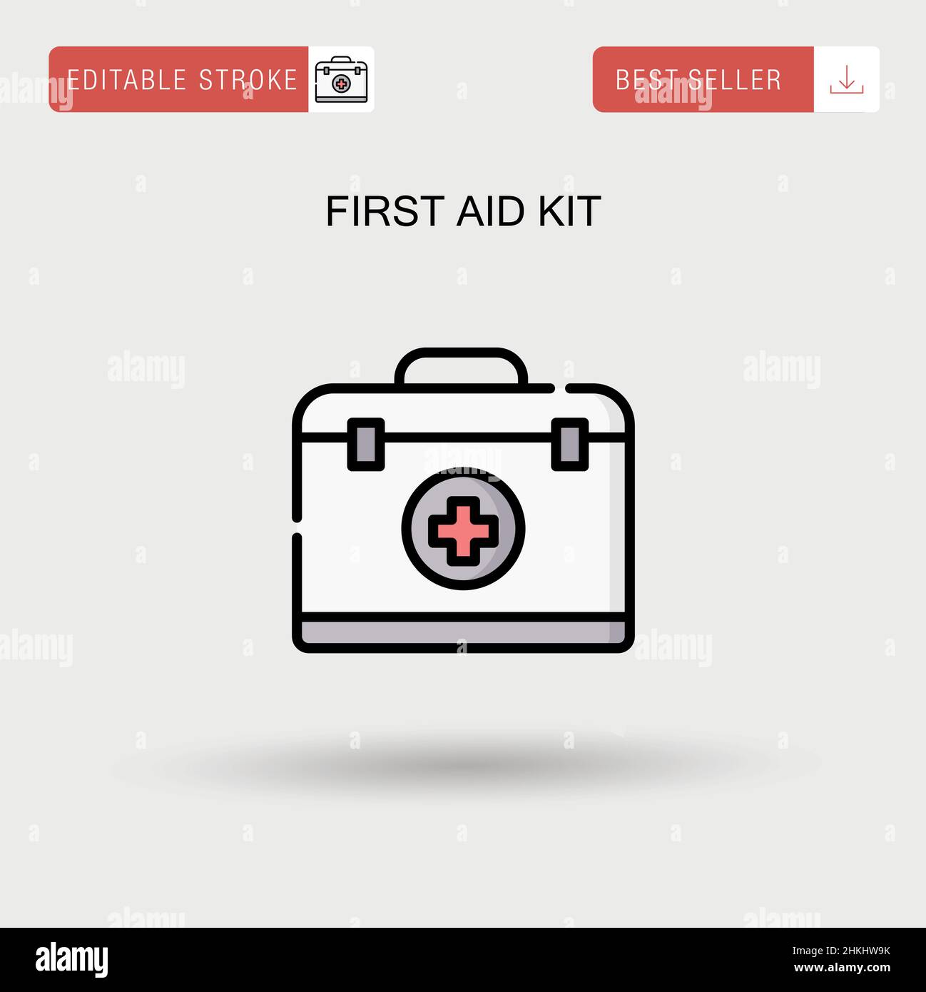 Icona vettore semplice kit di pronto soccorso. Illustrazione Vettoriale