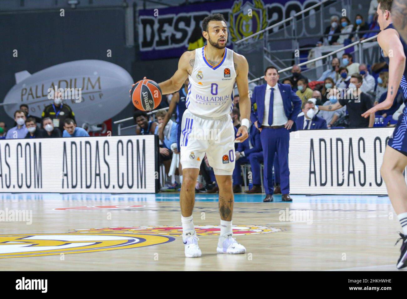 Madrid, Spagna. 03rd Feb 2022. 4th Febbraio 2022; Centro Wizink; Madrid; Spagna; Turkish Airlines Eurolega Basketball; Real Madrid vs Zenit st Petersburg; Nigel Williams-Goss (Real Madrid Baloncesto) 900/Cordon Press Credit: CORDON PRESS/Alamy Live News Foto Stock