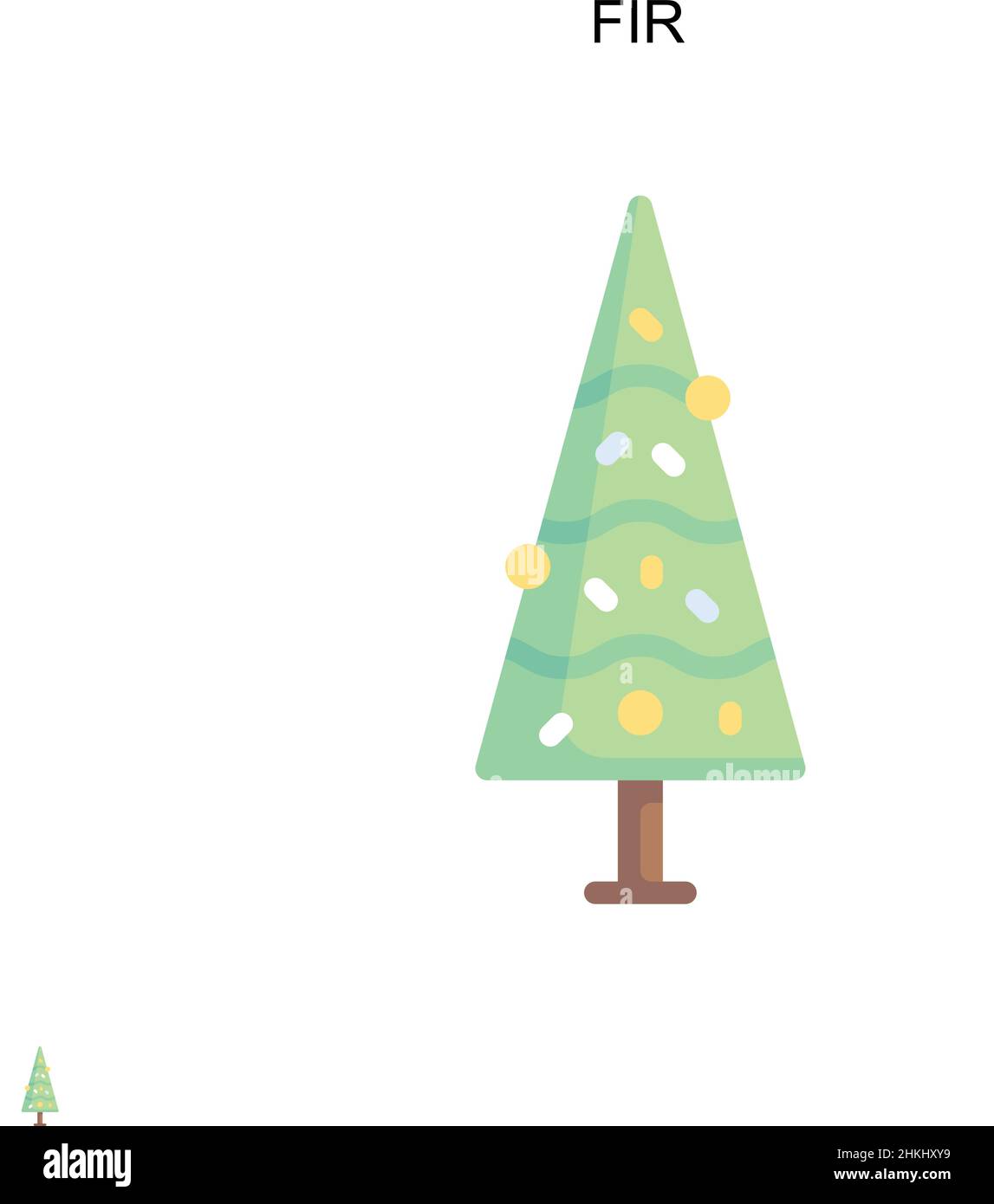 Icona vettore semplice FIR. Modello di disegno del simbolo di illustrazione per l'elemento dell'interfaccia utente mobile Web. Illustrazione Vettoriale