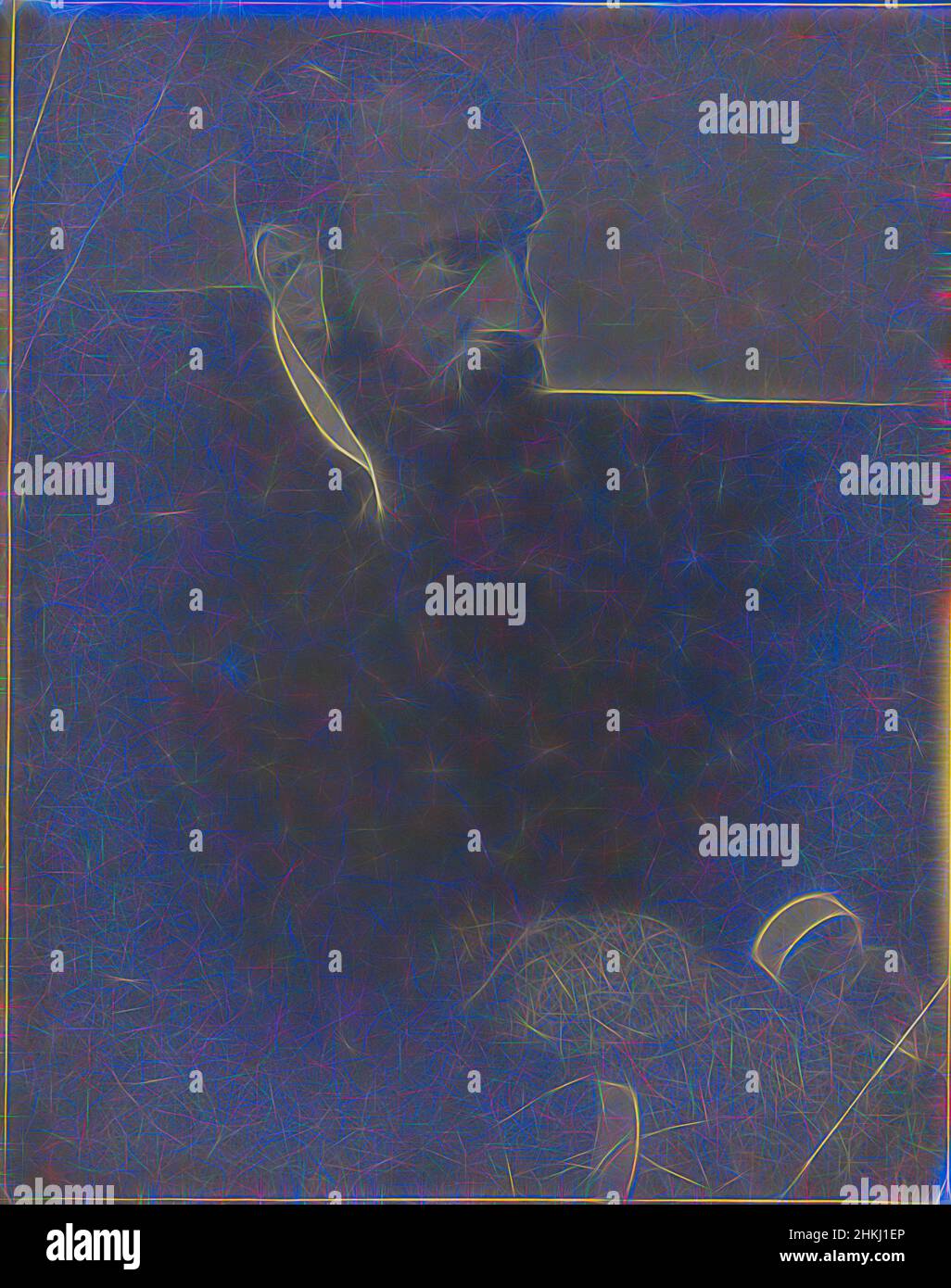 Ispirato da Bauer, Willem Witsen, Amsterdam, c.. 1860 - c. 1915, carta, stampa argento gelatina, altezza 297 mm x larghezza 236 mm, reinventata da Artotop. L'arte classica reinventata con un tocco moderno. Design di calda e allegra luminosità e di raggi di luce. La fotografia si ispira al surrealismo e al futurismo, abbracciando l'energia dinamica della tecnologia moderna, del movimento, della velocità e rivoluzionando la cultura Foto Stock