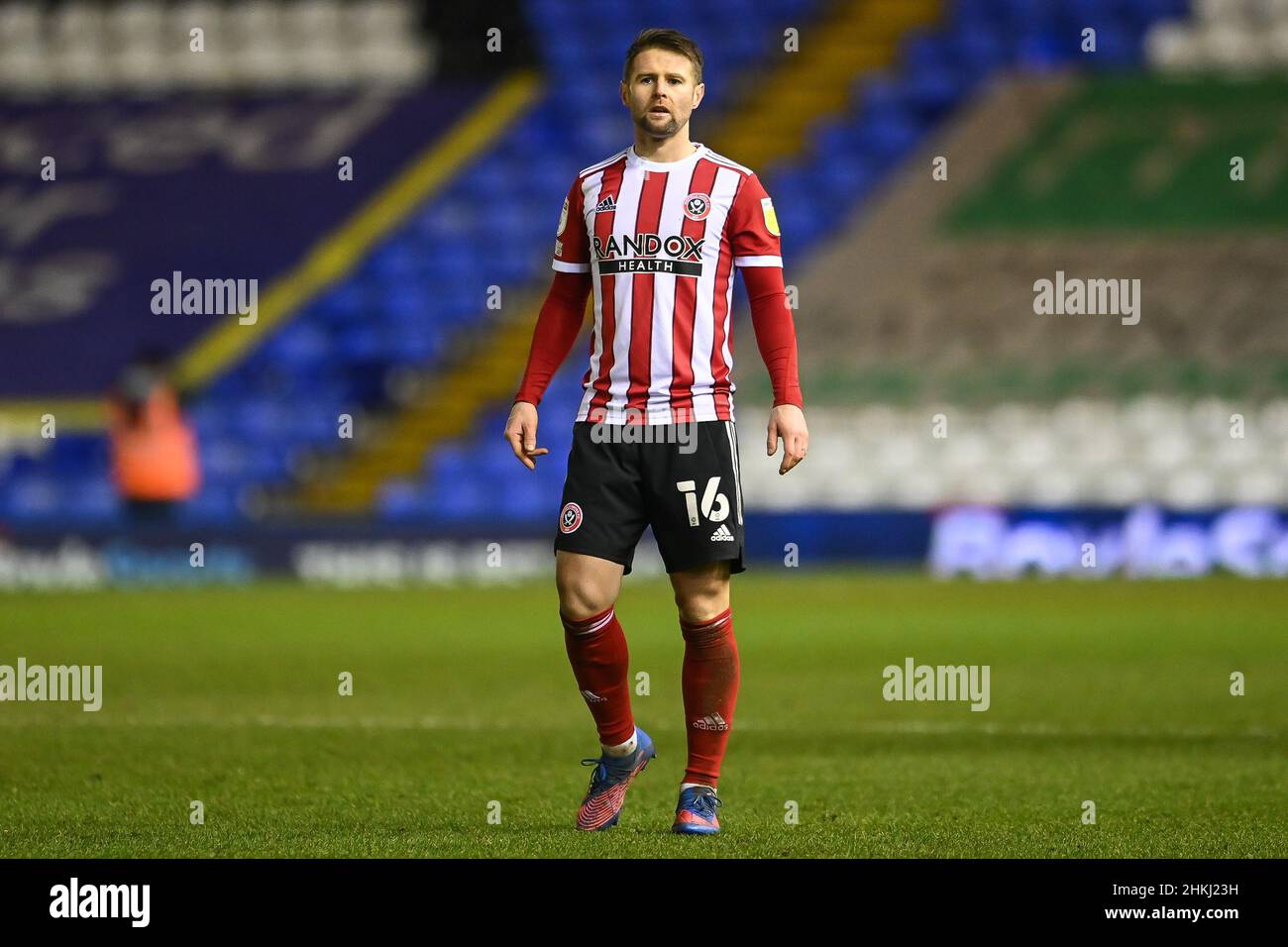 Birmingham, Regno Unito. 04th Feb 2022. Oliver Norwood #16 di Sheffield United durante il gioco Credit: News Images /Alamy Live News Foto Stock