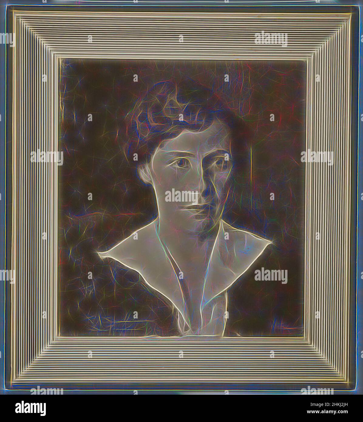 Ispirato dalla riproduzione dopo la pittura di Willem Witsen di un ritratto della sig.ra A. Schultzberg, Willem Witsen, Olanda, c.. 1860 - c. 1915, carta, stampa argento gelatina, altezza 193 mm x larghezza 177 mm, reinventata da Artotop. L'arte classica reinventata con un tocco moderno. Design di calda e allegra luminosità e di raggi di luce. La fotografia si ispira al surrealismo e al futurismo, abbracciando l'energia dinamica della tecnologia moderna, del movimento, della velocità e rivoluzionando la cultura Foto Stock Ispirato dalla riproduzione dopo la pittura di Willem Witsen di un ritratto della sig.ra A. Schultzberg, Willem Witsen, Olanda, c.. 1860 - c. 1915, carta, stampa argento gelatina, altezza 193 mm x larghezza 177 mm, reinventata da Artotop. L'arte classica reinventata con un tocco moderno. Design di calda e allegra luminosità e di raggi di luce. La fotografia si ispira al surrealismo e al futurismo, abbracciando l'energia dinamica della tecnologia moderna, del movimento, della velocità e rivoluzionando la cultura Foto Stock