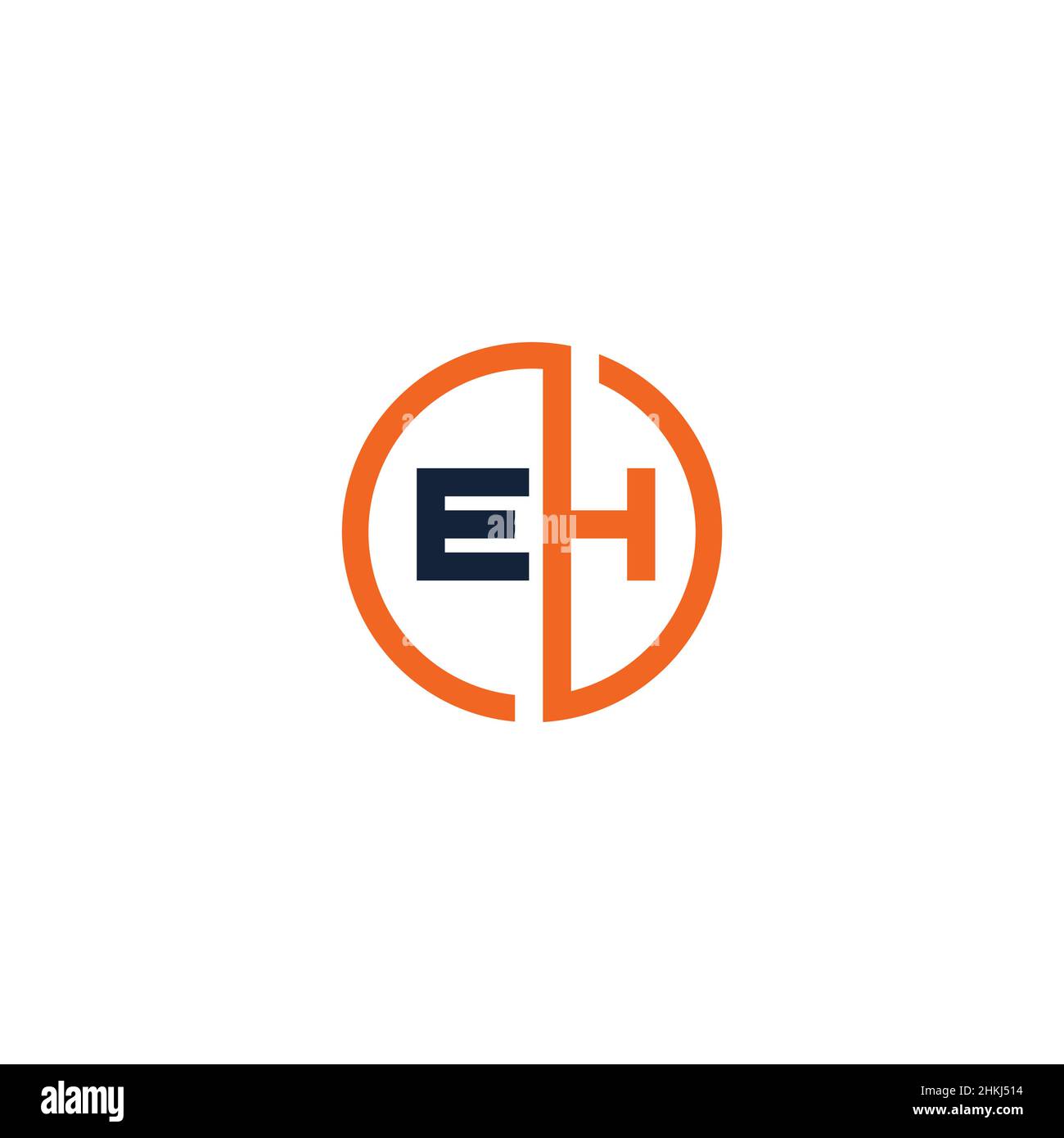Un logo moderno e sofisticato con iniziali EH Illustrazione Vettoriale