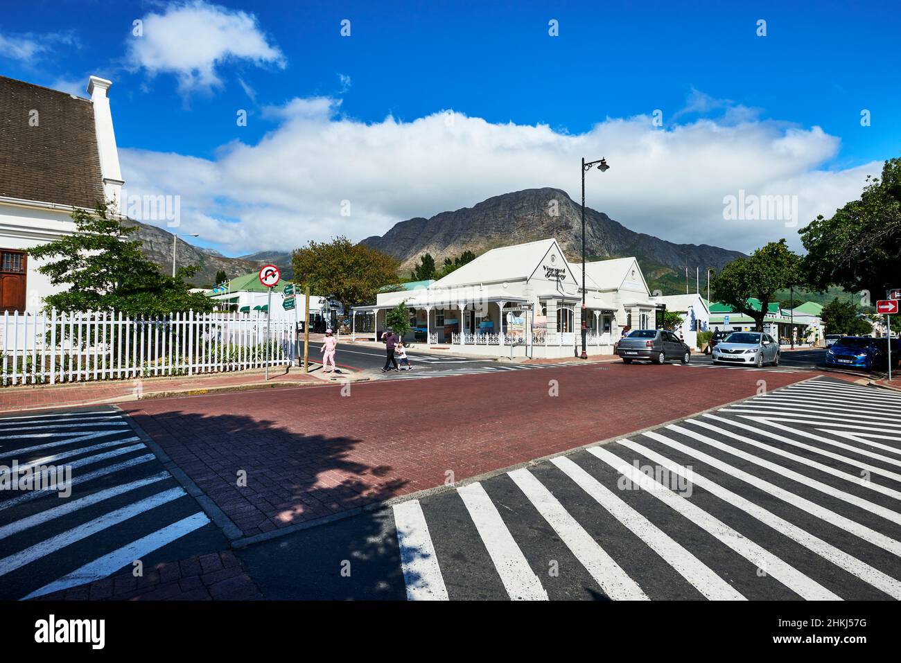 Città di Franschhoek Foto Stock