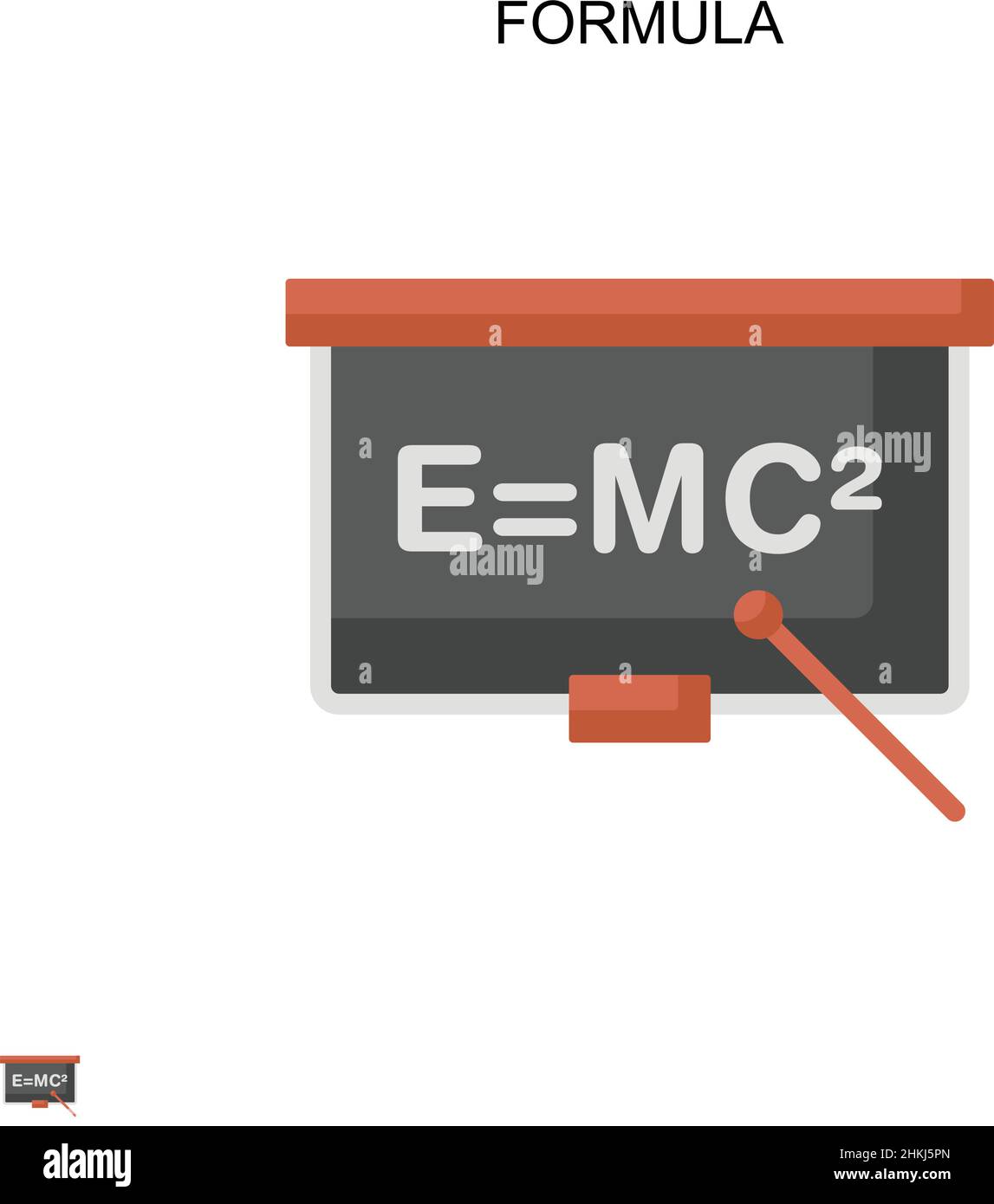 Icona vettore formula semplice. Modello di disegno del simbolo di illustrazione per l'elemento dell'interfaccia utente mobile Web. Illustrazione Vettoriale