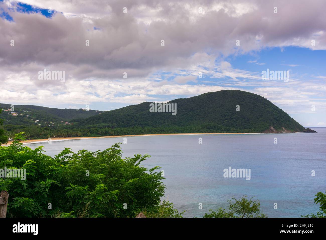Spiaggia Grande Anse, Deshaies, basse-Terre, Guadalupa Foto Stock
