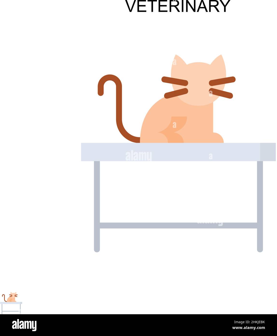 Icona vettore semplice veterinario. Modello di disegno del simbolo di illustrazione per l'elemento dell'interfaccia utente mobile Web. Illustrazione Vettoriale