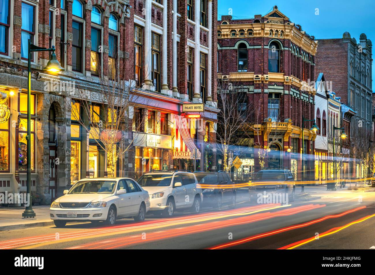 Main Street, Port Townsend, Washington, USA Foto Stock