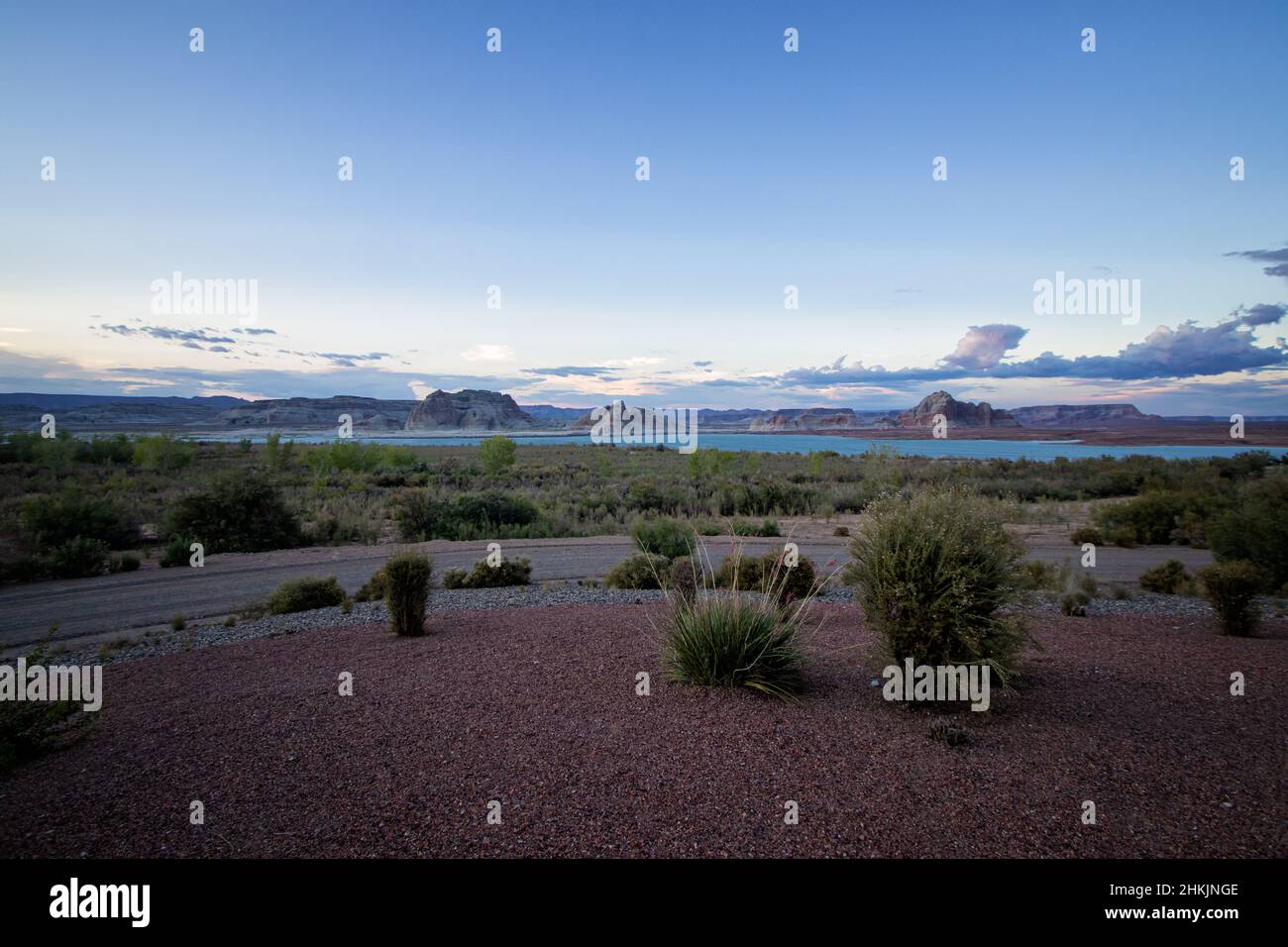 Tramonto sul lago Powell, Arizona - Utah Foto Stock