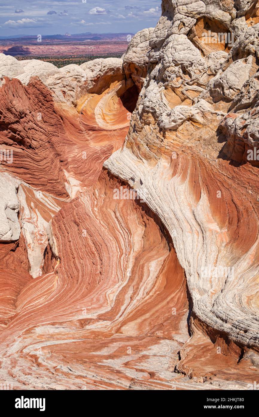 Formazione rocciosa a White Pocket, Utah Foto Stock