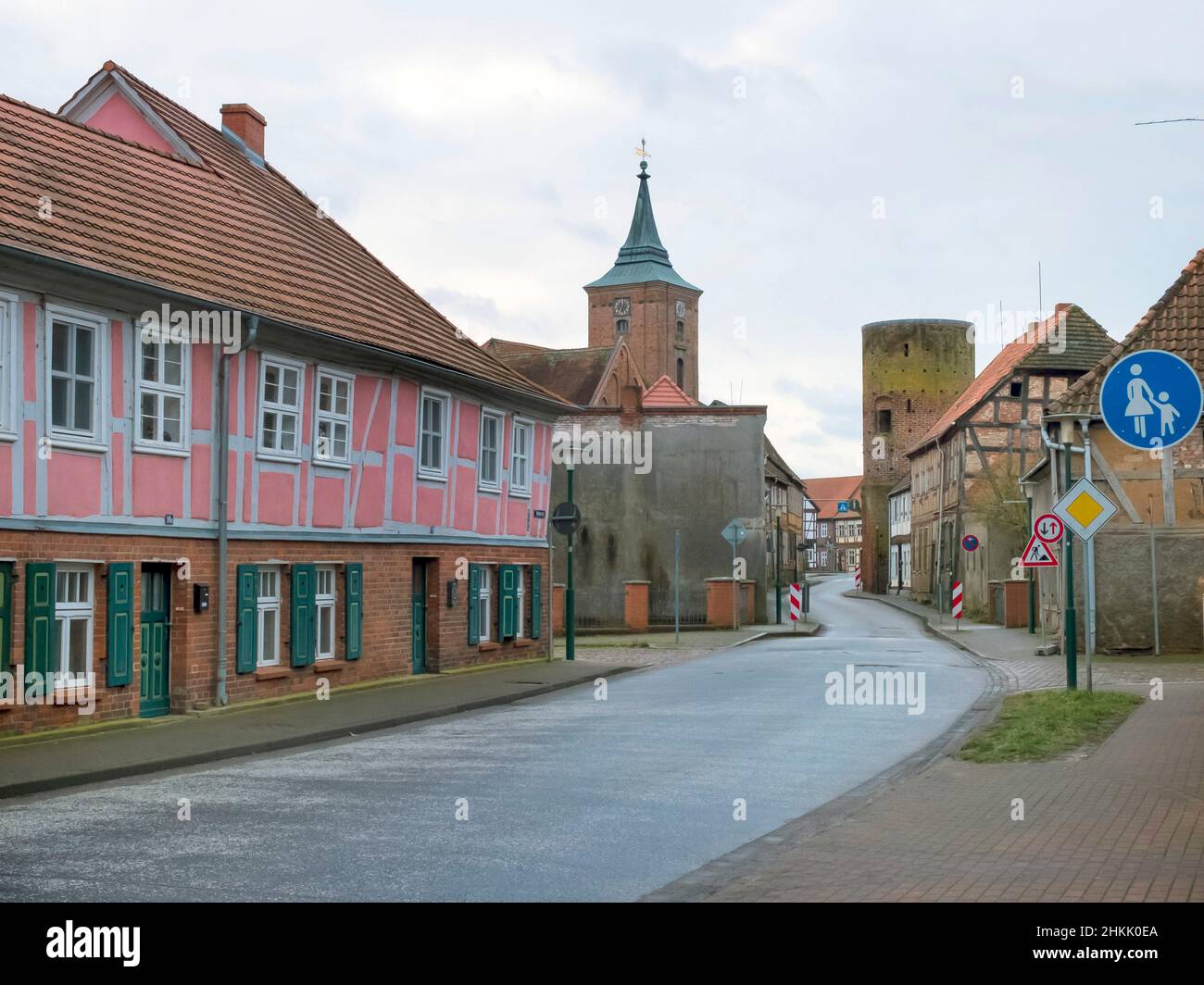 Centro di Lenzen, vacanza e abbandono, Germania, Brandeburgo, Lenzen (Elba) Foto Stock