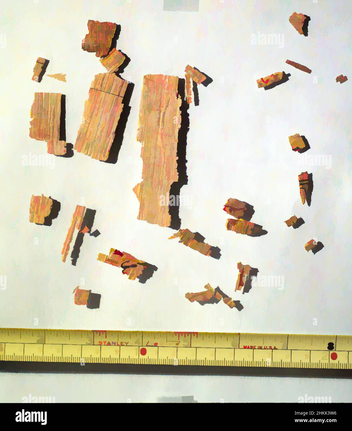 Arte ispirata da frammenti di Papiro matematico rinoceronte, Papiro, inchiostro, ca. 1493-1481 a.C., Dinastia 18, nuovo Regno, frammento più grande: 6 5/16 x 3 3/8 pollici, 16 x 8,5 cm, Dinastia 18th, documento, Dinastia 18, Egitto, Egyptian, Fragment, New Kingdom, New york Historical Society collection, opere classiche modernizzate da Artotop con un tuffo di modernità. Forme, colore e valore, impatto visivo accattivante sulle emozioni artistiche attraverso la libertà delle opere d'arte in modo contemporaneo. Un messaggio senza tempo che persegue una nuova direzione selvaggiamente creativa. Artisti che si rivolgono al supporto digitale e creano l'NFT Artotop Foto Stock