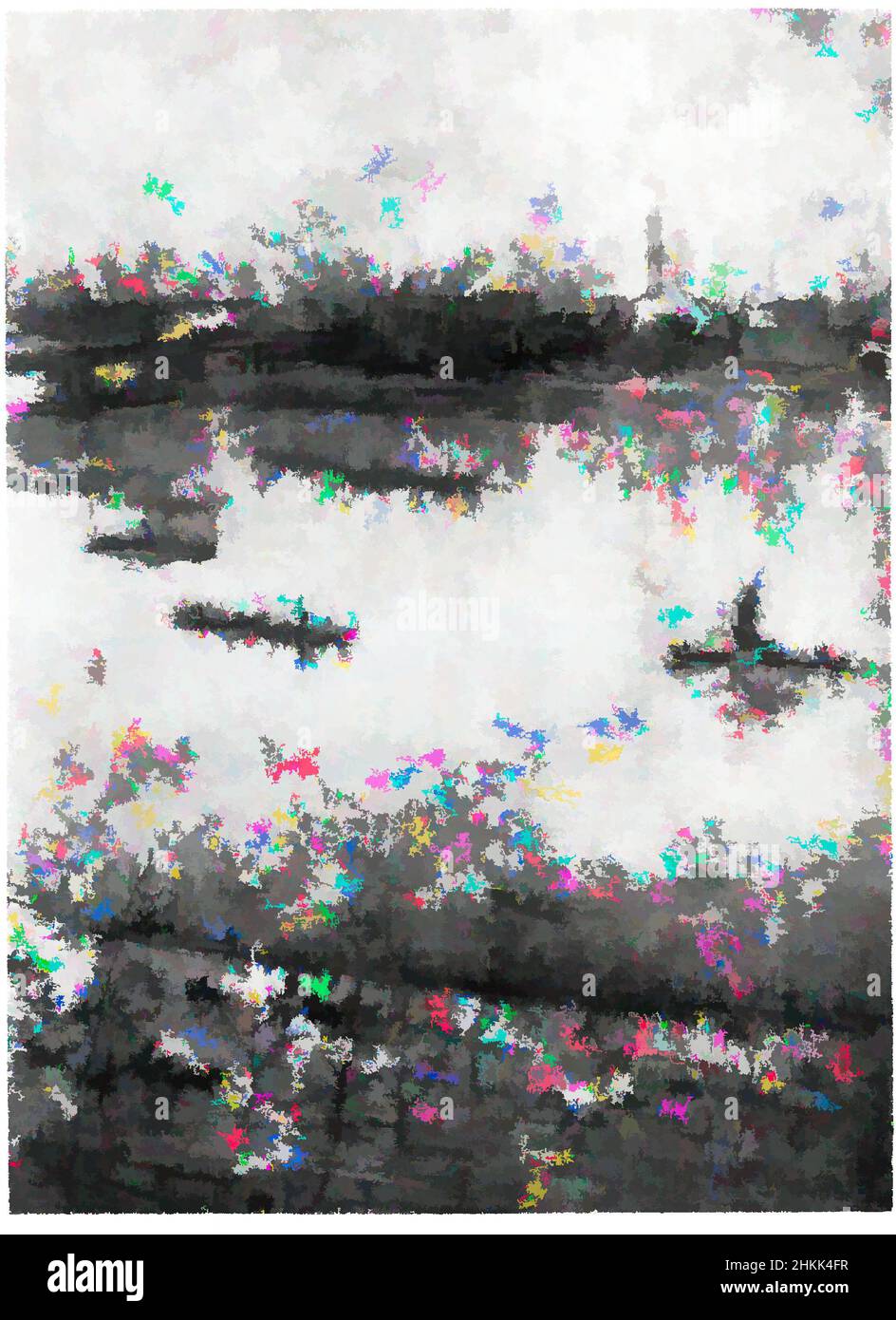 Arte ispirata al Tamigi, James Abbott McNeill Whistler, americano, 1834-1903, Linotint su carta, 1896, Foglio: 12 7/16 x 8 1/2 pollici, 31,6 x 21,6 cm, barche, nebbia, fazoso, cielo, Opere classiche modernizzate da Artotop con un tocco di modernità. Forme, colore e valore, impatto visivo accattivante sulle emozioni artistiche attraverso la libertà delle opere d'arte in modo contemporaneo. Un messaggio senza tempo che persegue una nuova direzione selvaggiamente creativa. Artisti che si rivolgono al supporto digitale e creano l'NFT Artotop Foto Stock