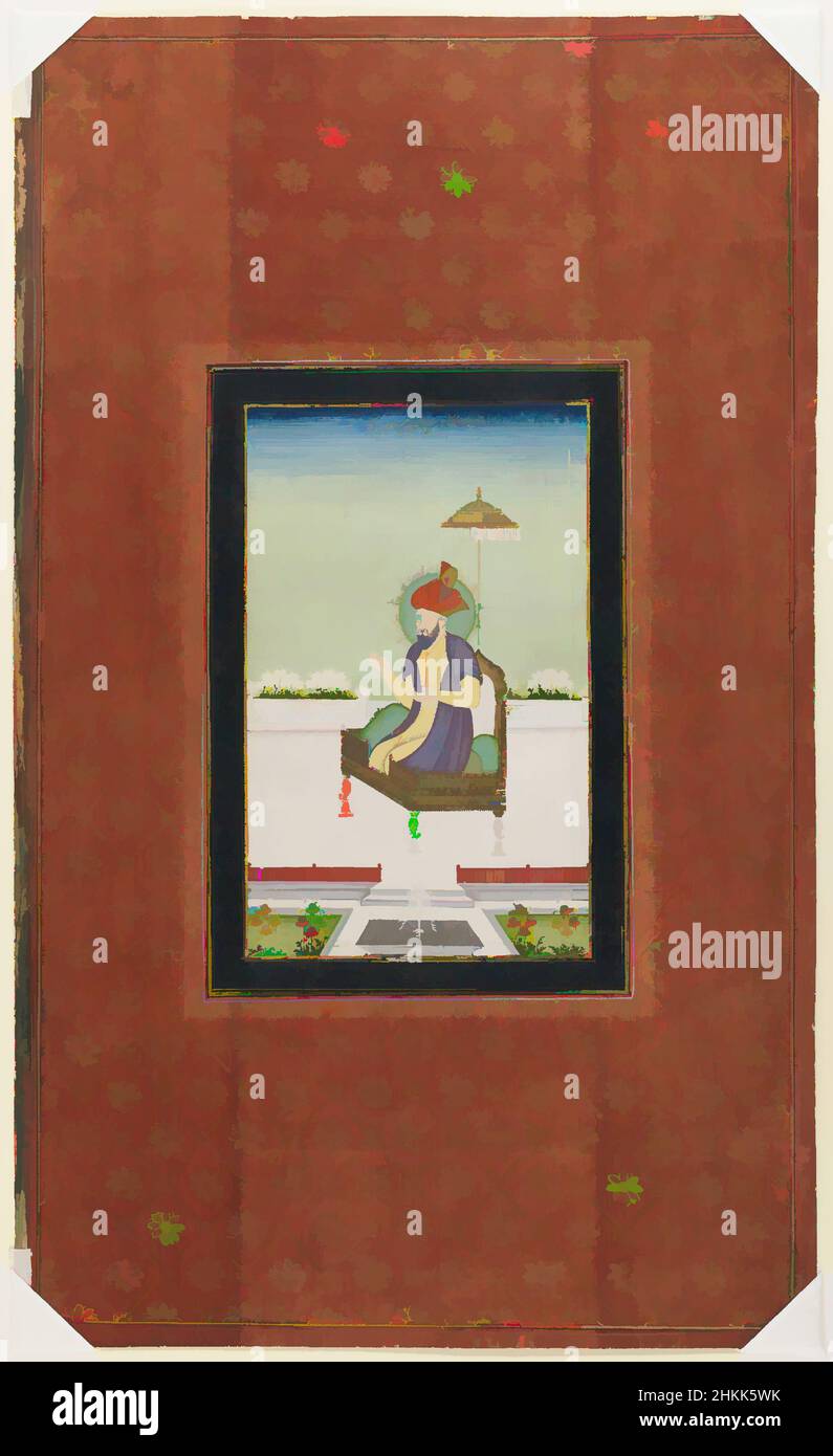Arte ispirata da Umar Shaykh Mirza, indiano, acquerello opaco e oro su carta, Deccan, India, 1875-1900, foglio: 19 5/8 x 11 13/16 in., 49,8 x 30,0 cm, Deccan, Giardino, Oro, carta, Parasol, Ritratto, Terrazza, Trono, Umar Shaykh Mirza, Acquerello, opere classiche modernizzate da Artotop con un tuffo di modernità. Forme, colore e valore, impatto visivo accattivante sulle emozioni artistiche attraverso la libertà delle opere d'arte in modo contemporaneo. Un messaggio senza tempo che persegue una nuova direzione selvaggiamente creativa. Artisti che si rivolgono al supporto digitale e creano l'NFT Artotop Foto Stock Arte ispirata da Umar Shaykh Mirza, indiano, acquerello opaco e oro su carta, Deccan, India, 1875-1900, foglio: 19 5/8 x 11 13/16 in., 49,8 x 30,0 cm, Deccan, Giardino, Oro, carta, Parasol, Ritratto, Terrazza, Trono, Umar Shaykh Mirza, Acquerello, opere classiche modernizzate da Artotop con un tuffo di modernità. Forme, colore e valore, impatto visivo accattivante sulle emozioni artistiche attraverso la libertà delle opere d'arte in modo contemporaneo. Un messaggio senza tempo che persegue una nuova direzione selvaggiamente creativa. Artisti che si rivolgono al supporto digitale e creano l'NFT Artotop Foto Stock