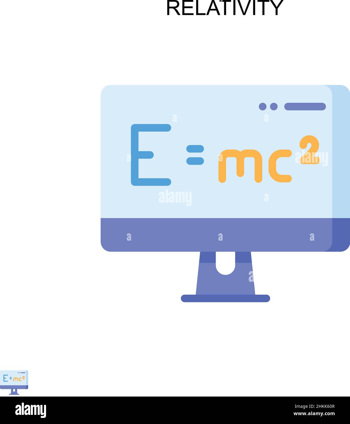 Icona vettore semplice relatività. Modello di disegno del simbolo di illustrazione per l'elemento dell'interfaccia utente mobile Web. Illustrazione Vettoriale