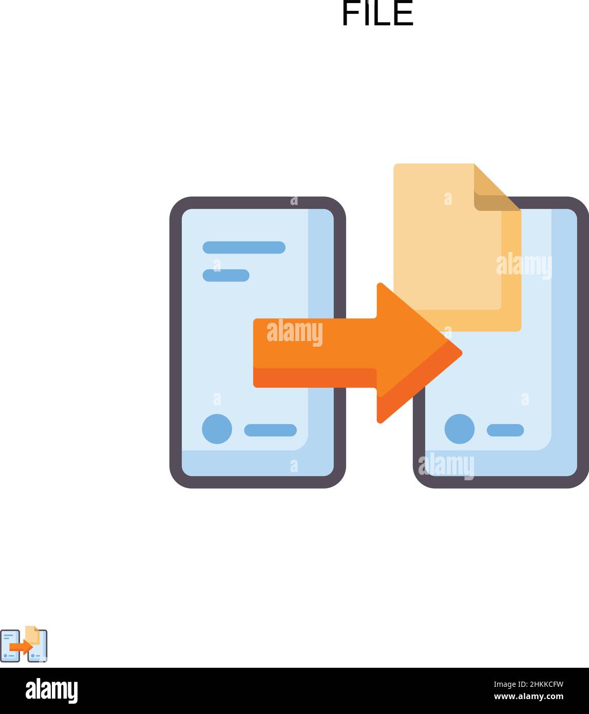 Icona vettore file semplice. Modello di disegno del simbolo di illustrazione per l'elemento dell'interfaccia utente mobile Web. Illustrazione Vettoriale