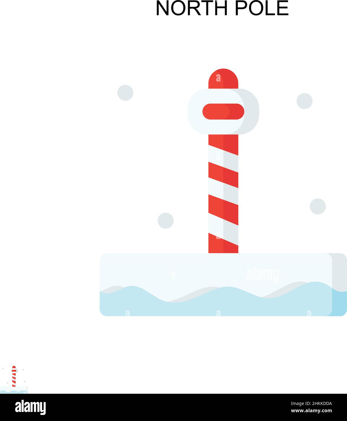 Icona vettore semplice polo nord. Modello di disegno del simbolo di illustrazione per l'elemento dell'interfaccia utente mobile Web. Illustrazione Vettoriale