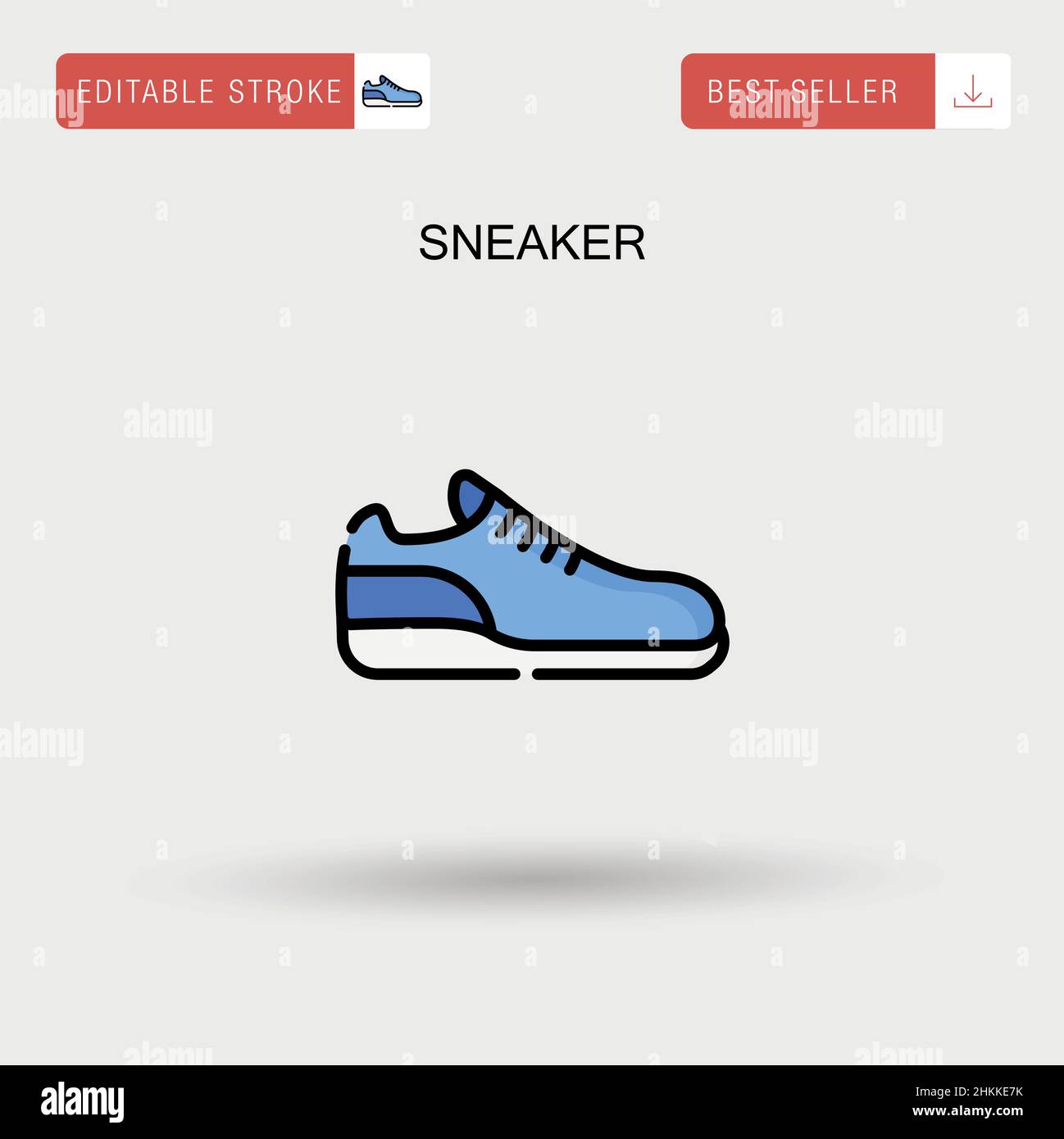 Sneaker semplice icona vettoriale. Illustrazione Vettoriale