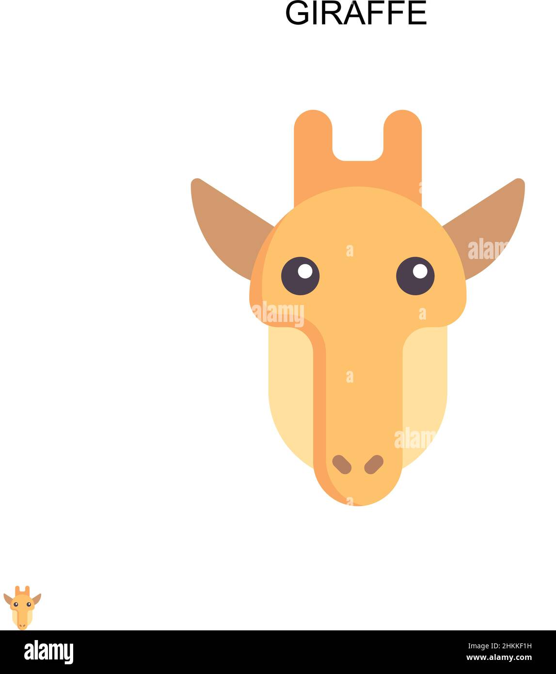 Giraffe semplice icona vettoriale. Modello di disegno del simbolo di illustrazione per l'elemento dell'interfaccia utente mobile Web. Illustrazione Vettoriale