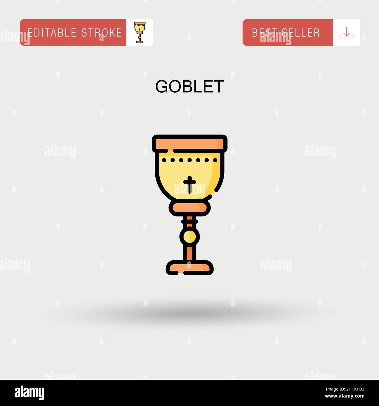 Icona vettore semplice goblet. Illustrazione Vettoriale