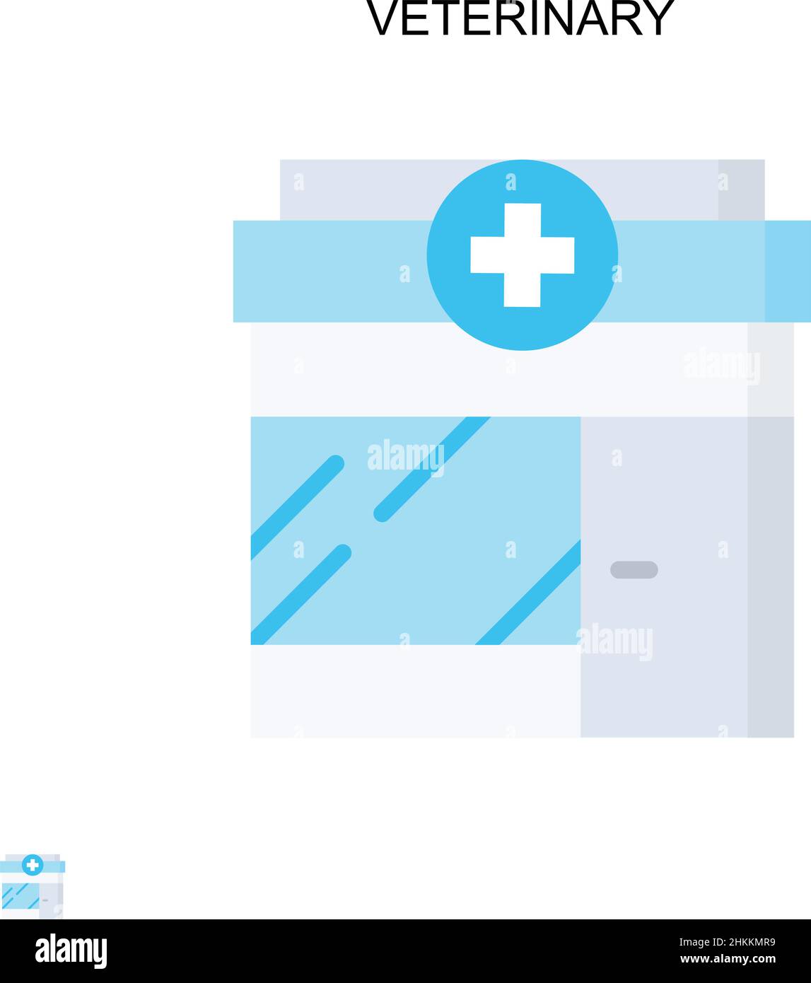 Icona vettore semplice veterinario. Modello di disegno del simbolo di illustrazione per l'elemento dell'interfaccia utente mobile Web. Illustrazione Vettoriale